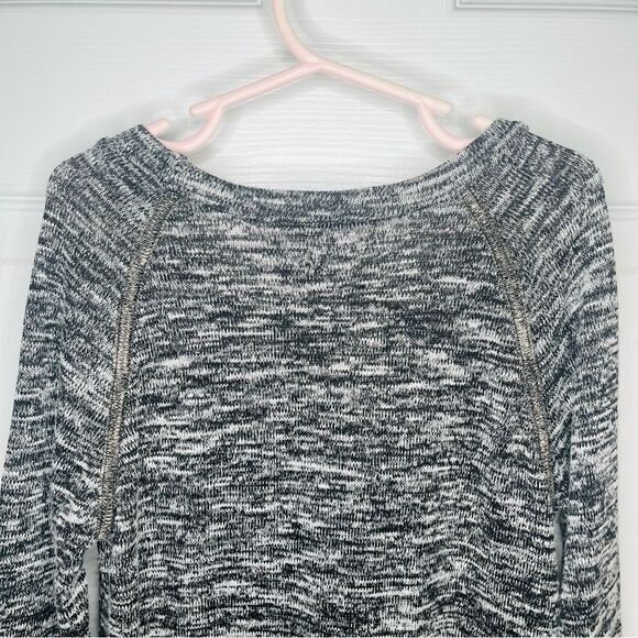 Miss Chievous Gray Knit Long Sleeve Tunic Tee Silver Sequins Marled Gray Girls M - Picture 7 of 9